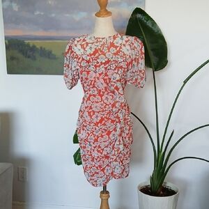 Chelsea28 Red and White Floral Mini Dress